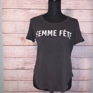 NWT Splendid Femme Fête ‘Girl party’ t-shirt
